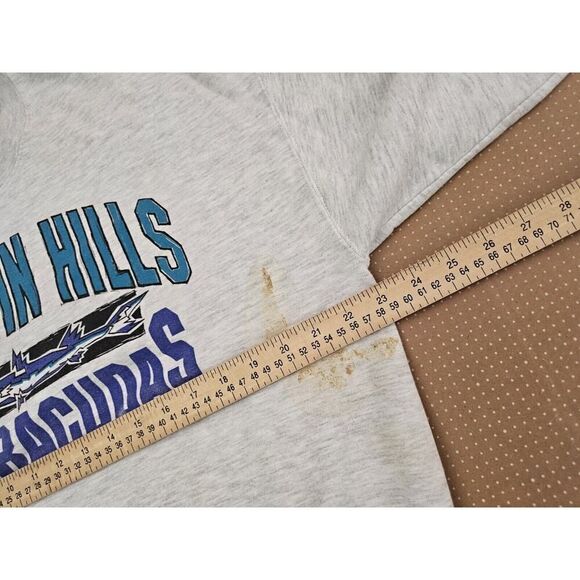 Vintage 80s 90 Jerzees TUALATIN Hills BARRACUDAS Sweatshirt Size Large USA - Picture 10 of 16